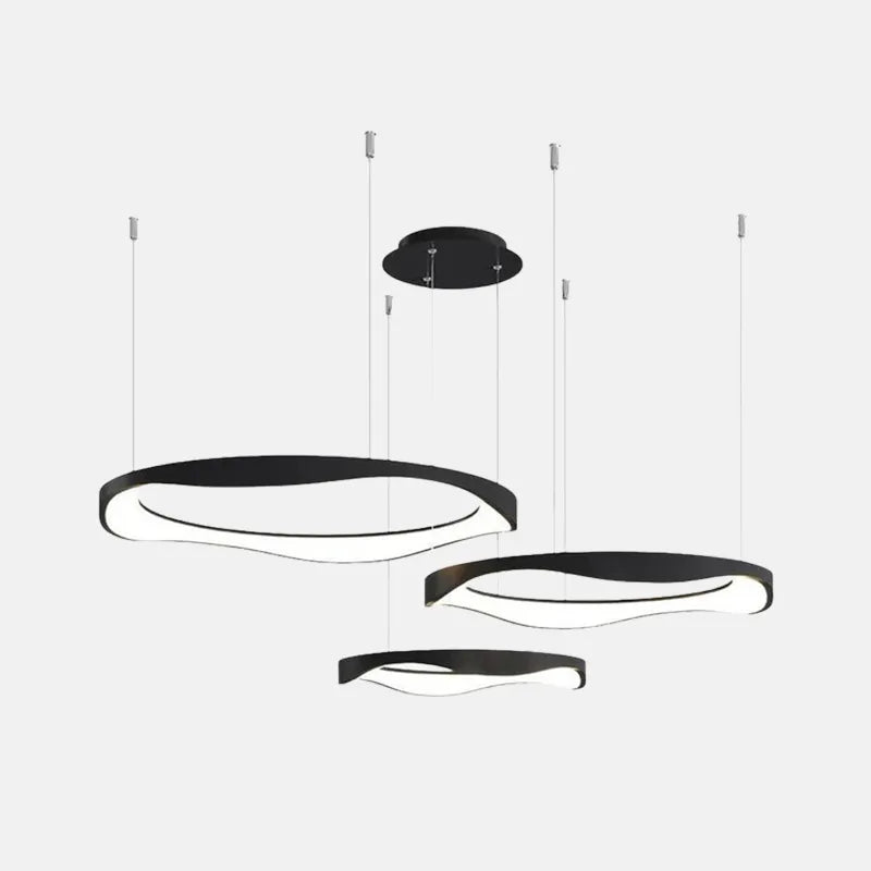 Modern Black/White Pendant Light Rond Dining Room