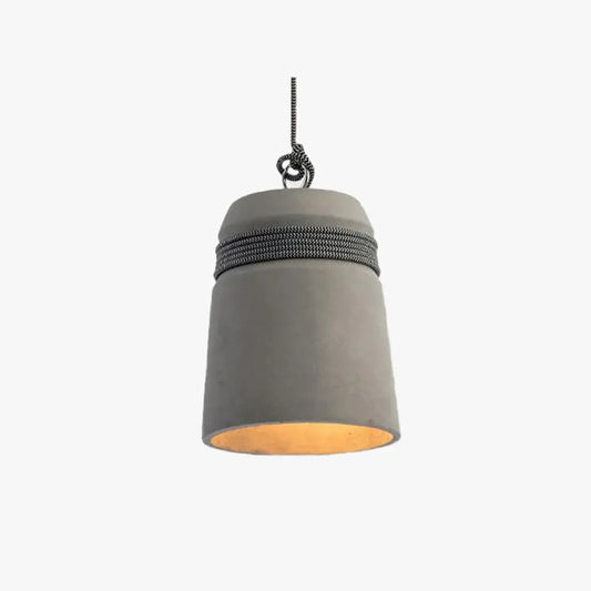 Industrial Grey Pendant Light Cement Barell Kitchen Island