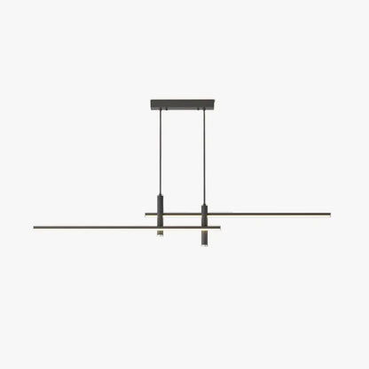 Minimalist Black/Gold Pendant Light Metal Linear Kitchen