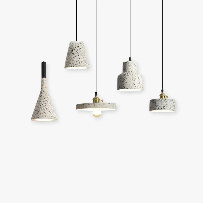 Nordic Gray Pendant Light Marble Geometric Kitchen