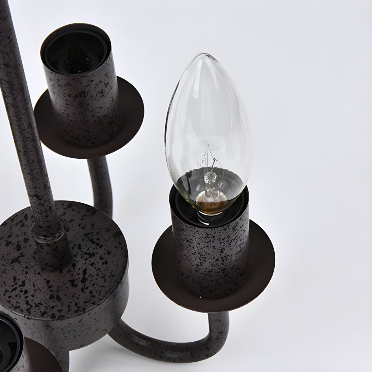 Vintage Easter Wood Candle 4-Light Chandelier Lantern Shape Dining Room