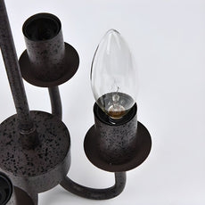 Vintage Easter Wood Candle 4-Light Chandelier Lantern Shape Dining Room