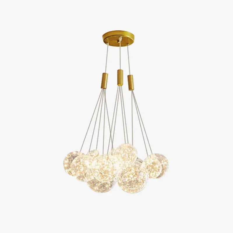 Designer Clear Pendant Light Glass Bubble Dining Room