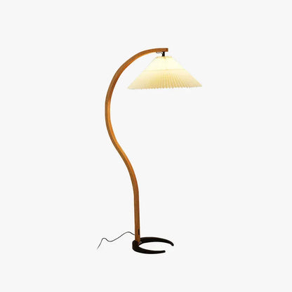 Modern Beige/Brown/White Floor Lamp Metal Fabric Bedroom