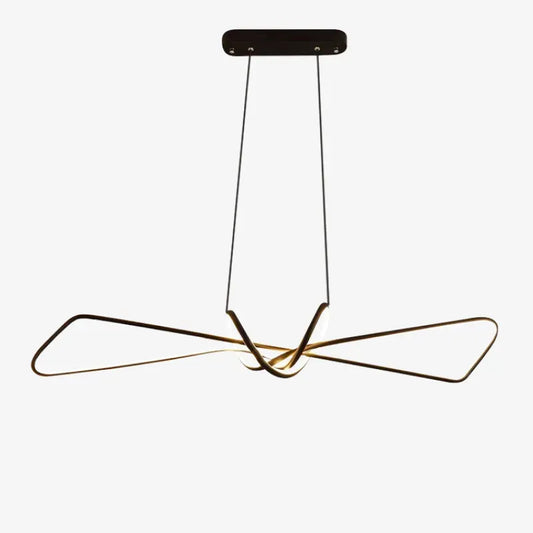 Modern Black/Gold Pendant Light Metal PVC Dining Room