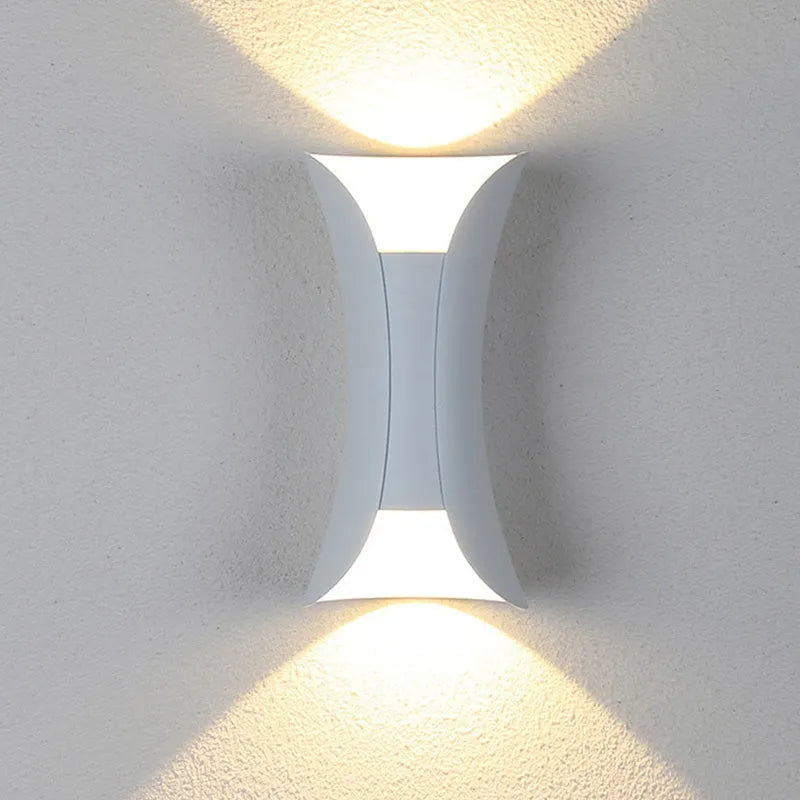 Modern Curved Outdoor Wall Mounted Led Lights Courtyard