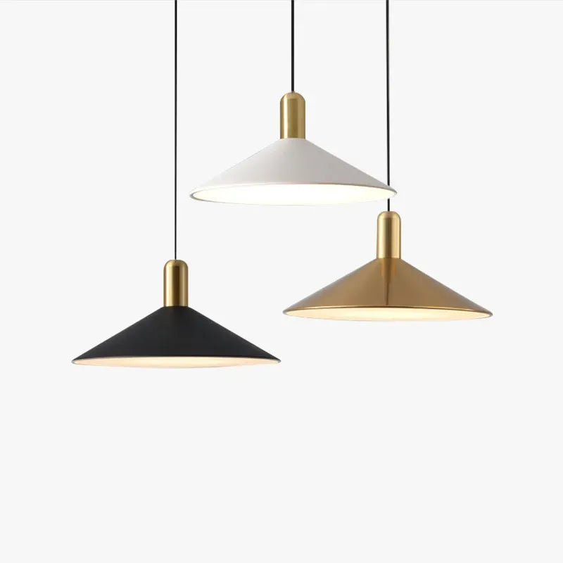 Modern White/Black/Gold Pendant Light Metal Acrylic Bedroom