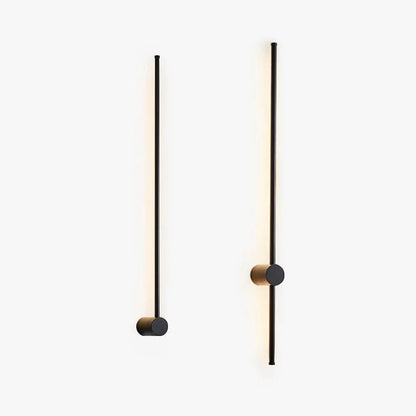 Minimalist Black Wall Lamp Metal Acrylic Linear Living Room