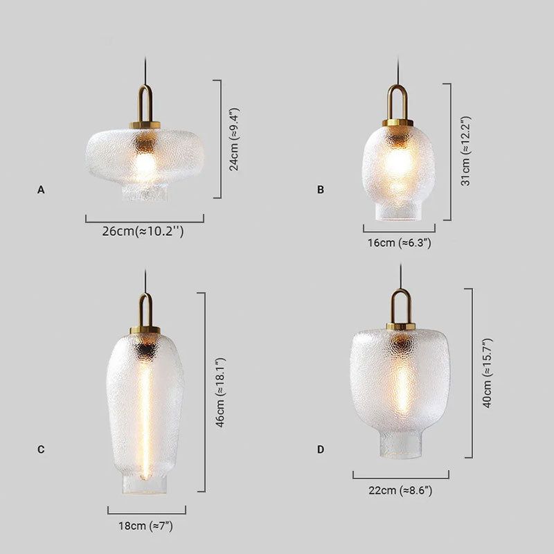 Modern Clear Pendant Light Metal Glass Bottle Kitchen