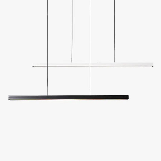 Minimalist Black/White Linear Pendant Light Acrylic Dinning Room