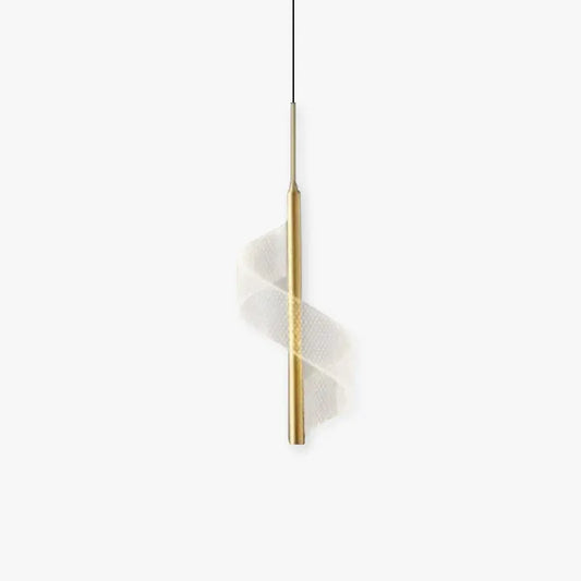 Modern Gold Pendant Light Metal Acrylic Linear Living Room