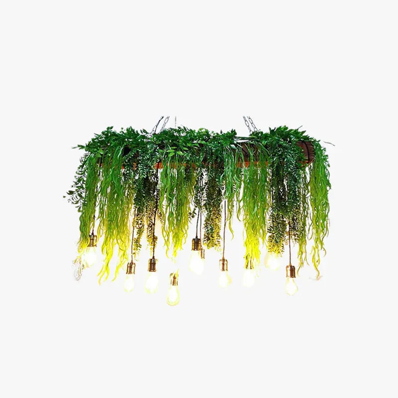 Decorative Green Pendant Light Wood Restaurant