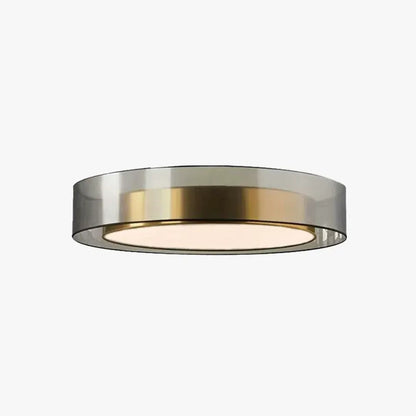 Modern Black Gold Ceiling Light Metal Acrylic Round Bedroom