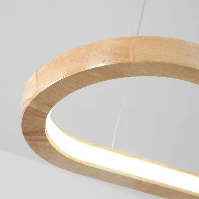 Minimalist Wooden  Pendant Light Acrylic Dining Room