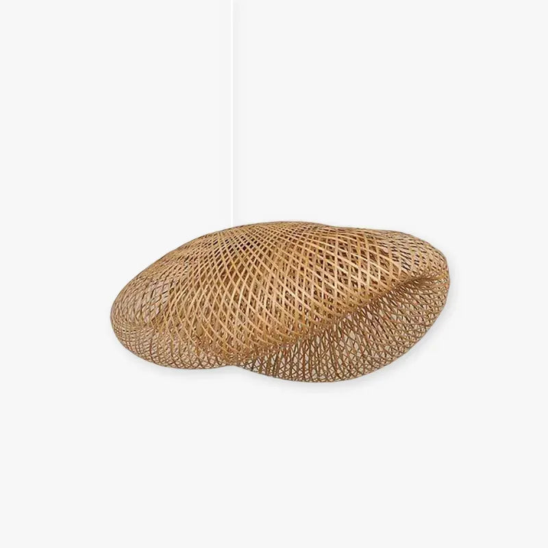 Natural Wood Pendant Light Bamboo Living Room