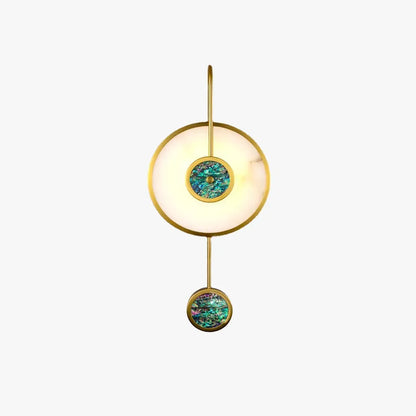 Modern Gold Wall Lamp Acrylic Metal Round Bedroom