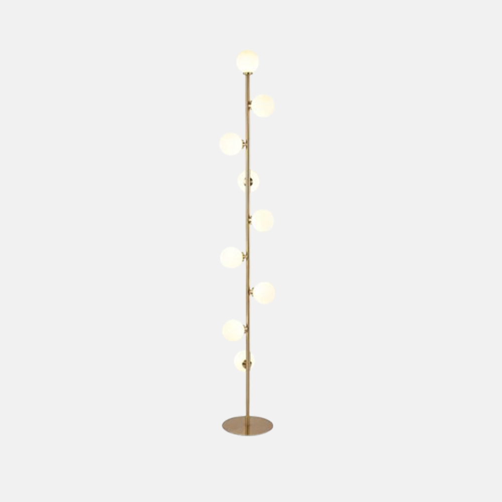 Modern Gold Floor Lamp Metal Linear Living Room