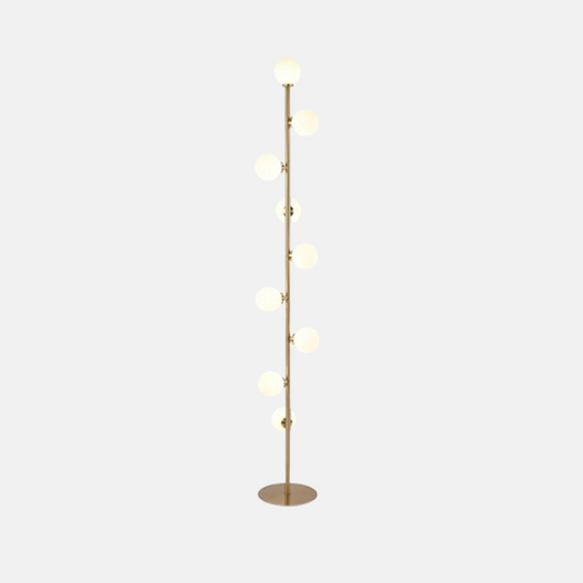 Modern Gold Floor Lamp Metal Linear Living Room