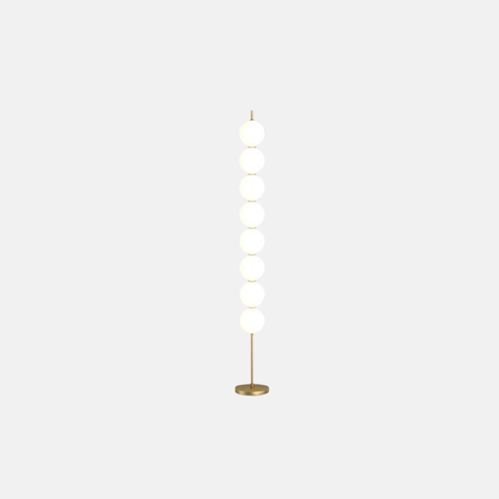 Modern White Floor Lamp Metal Cylindrical  Living Room