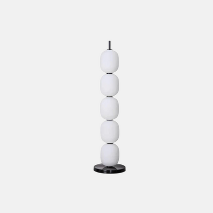 Modern White Floor Lamp Glass Cylindrical Living Room