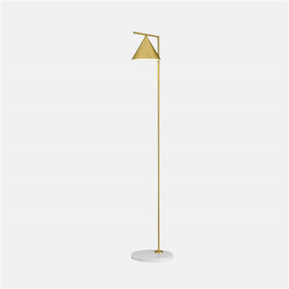 Modern Gold/Black Floor Lamp Metal Funnel Living Room