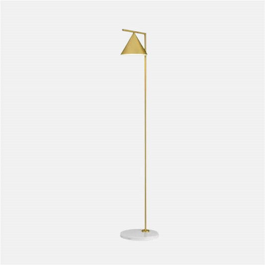 Modern Gold/Black Floor Lamp Metal Funnel Living Room