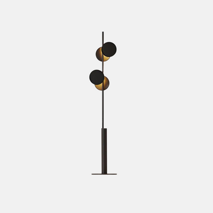 Modern Black Floor Lamp Metal Cylindrical Living Room