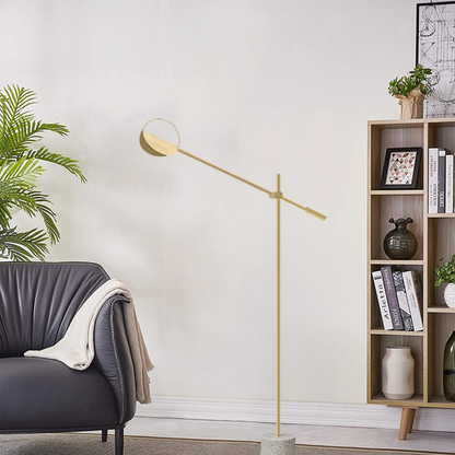 Minimalist Black/Gold Floor Lamp Metal Linear Bedroom