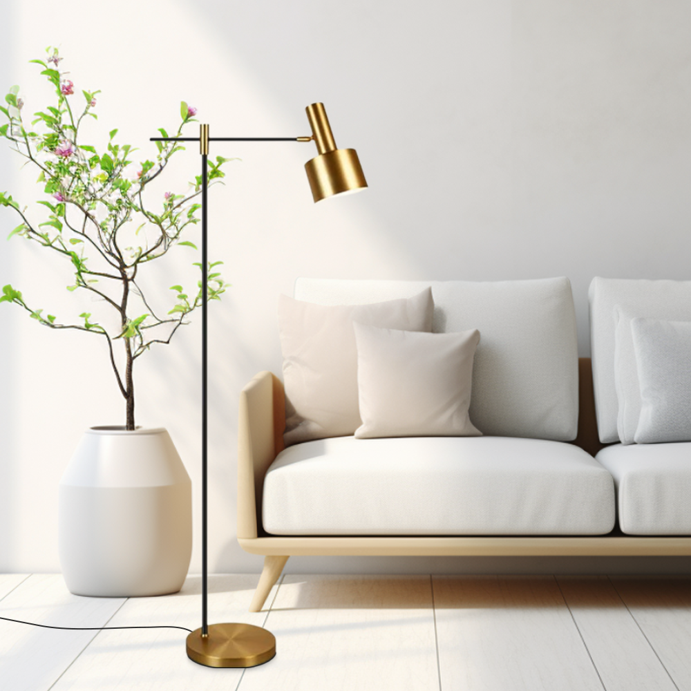 Royal Gold Floor Lamp Metal Linear Living Room