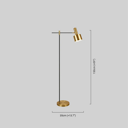 Royal Gold Floor Lamp Metal Linear Living Room