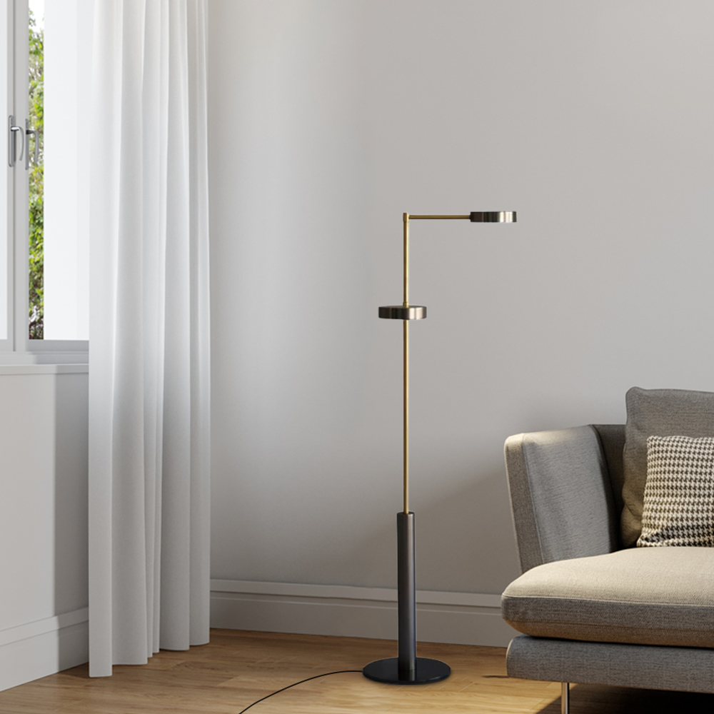 Modern Gold Floor Lamp Metal Bedroom Living Room