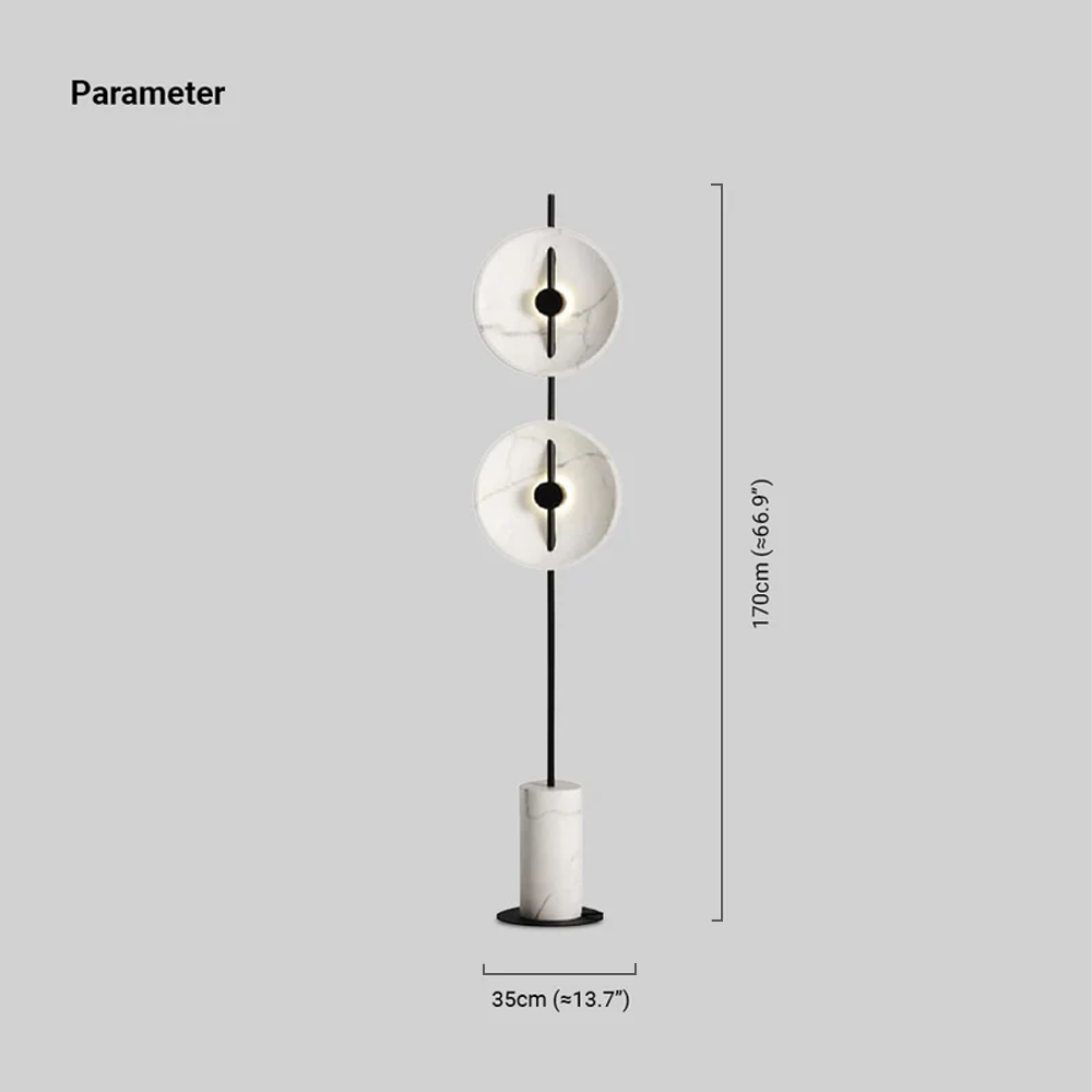 Designer White Floor Lamp Metal Linear Living Room