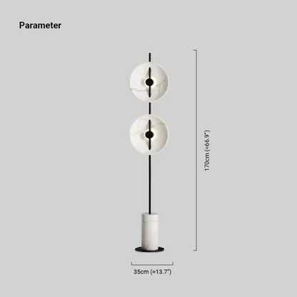 Designer White Floor Lamp Metal Linear Living Room