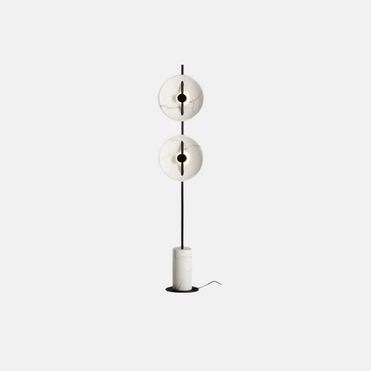 Designer White Floor Lamp Metal Linear Living Room