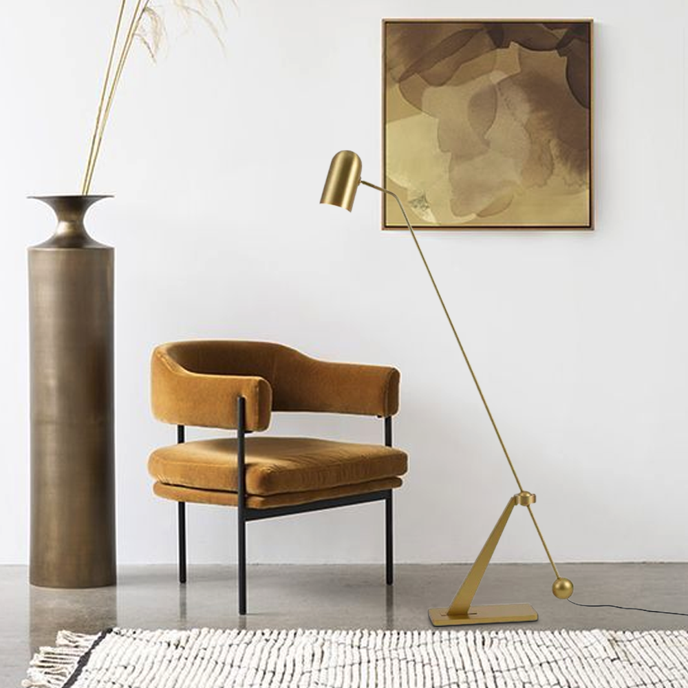 Royal Gold Floor Lamp Metal Linear Living Room