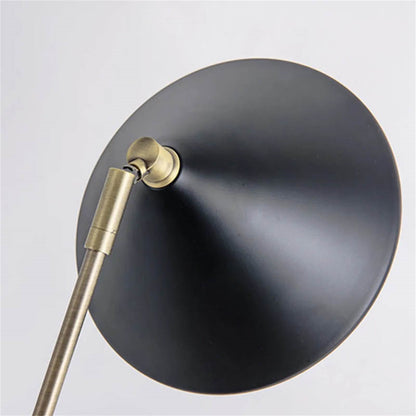 Modern Black Floor Lamp Metal Hooded Living Room