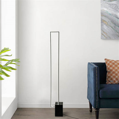 Geometric Black Floor Lamp Metal Linear Living Room