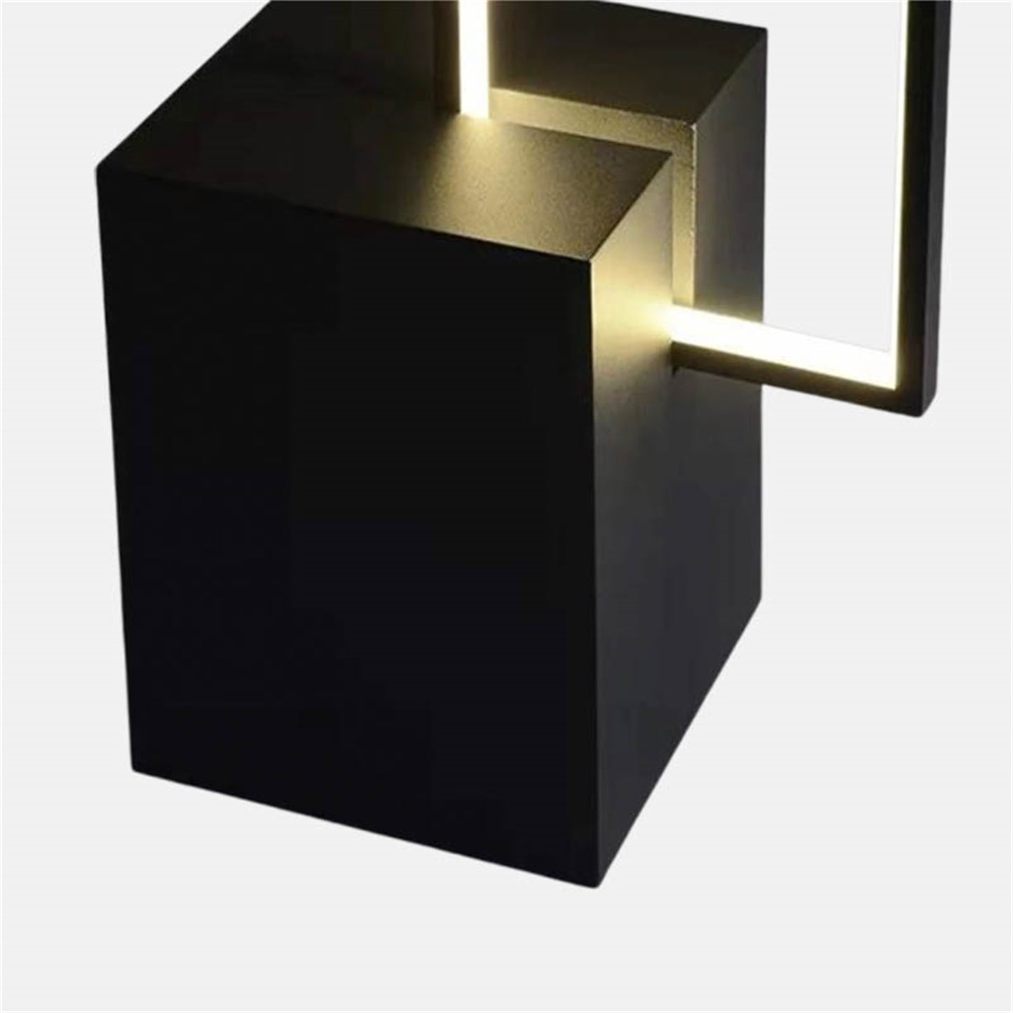 Geometric Black Floor Lamp Metal Linear Living Room