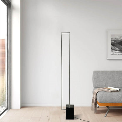 Geometric Black Floor Lamp Metal Linear Living Room