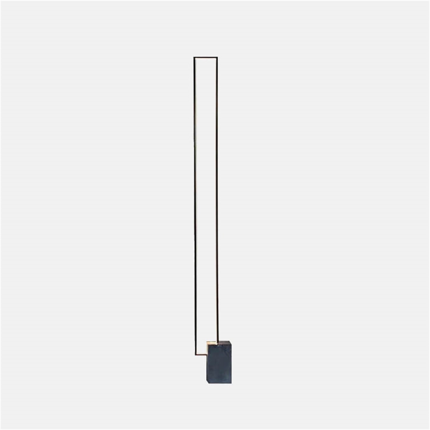 Geometric Black Floor Lamp Metal Linear Living Room