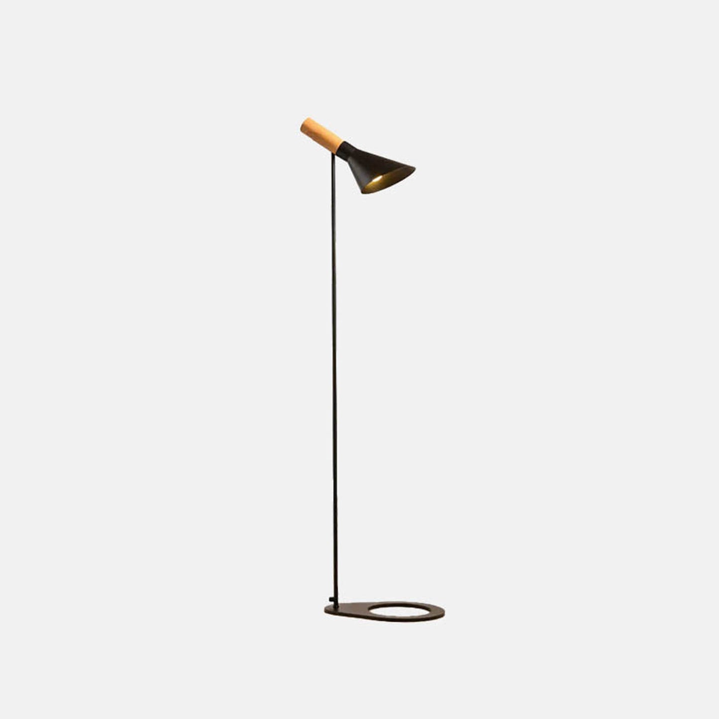 Modern Black/White Floor Lamp Metal Cap Living Room