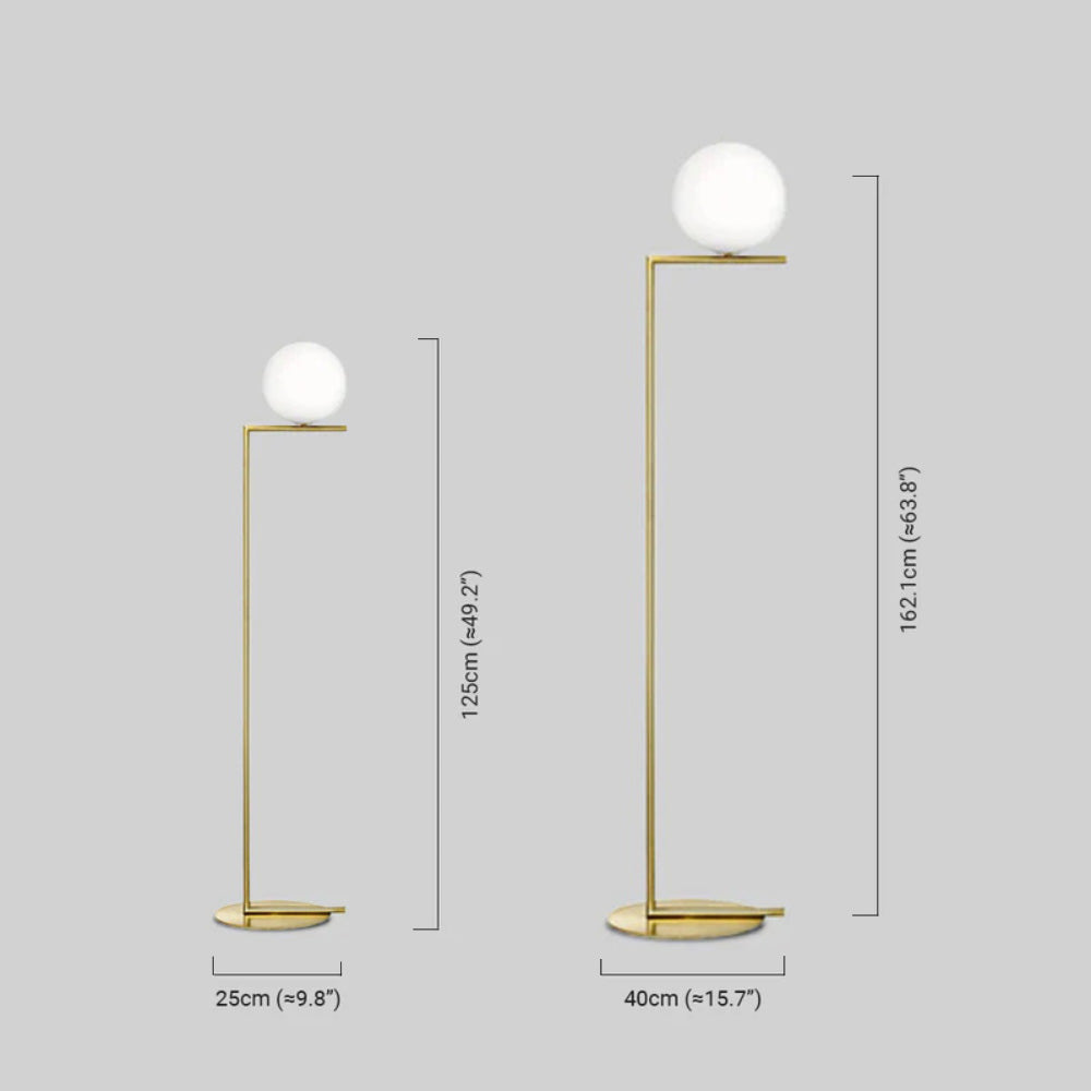 Modern Gold Floor Lamp Metal Moon Living Room