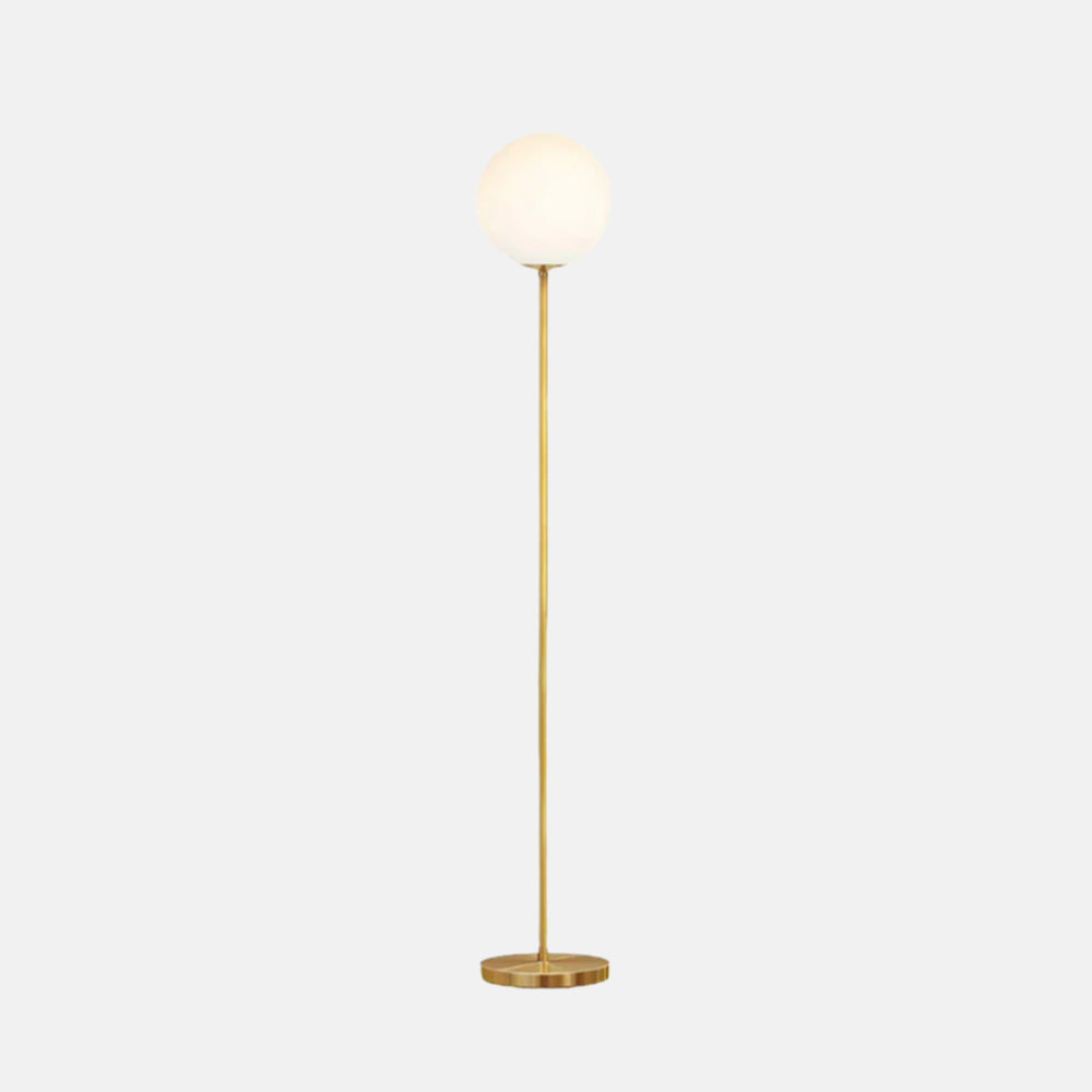 Minimalist Gold Floor Lamp Metal Linear Living Room