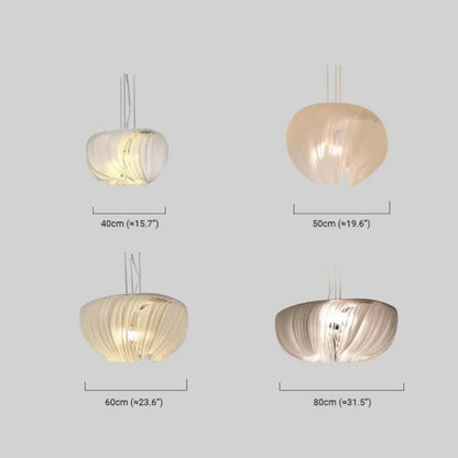 Modern White Pendant Light Metal Acrylic Round Study Room