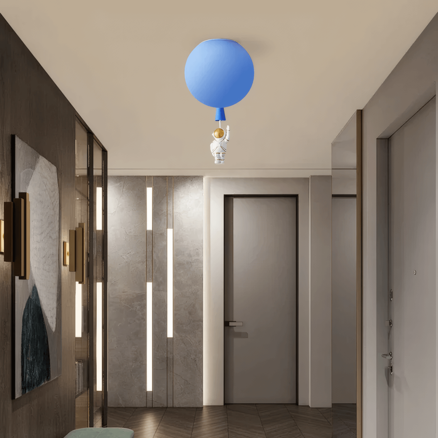 Designer Ceiling Light Acrylic Astronaut Balloon Children's Room