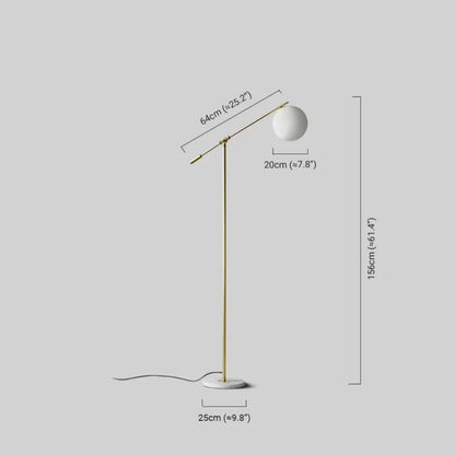 Modern Gold Floor Lamp Metal Linear Living Room