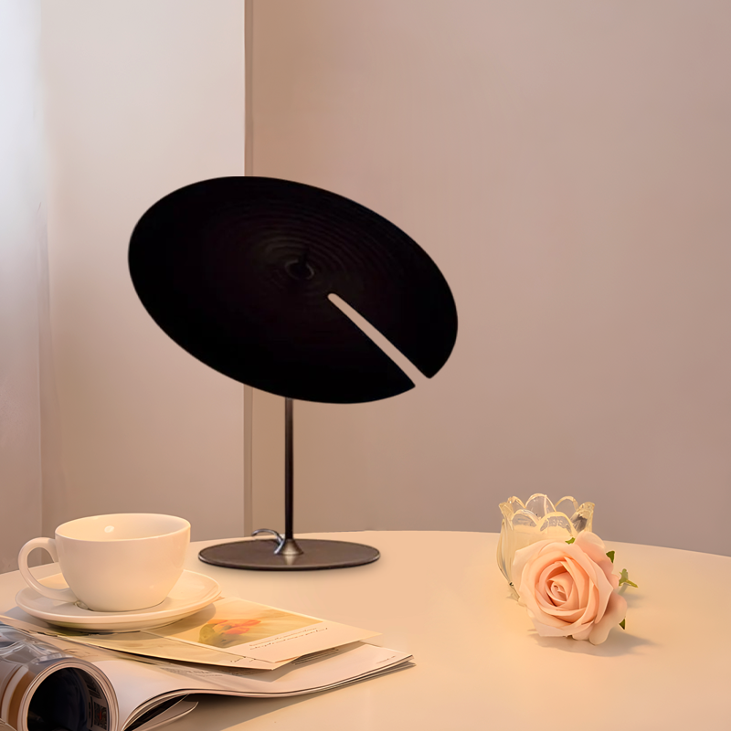 Modern Black Floor Lamp Table Lamp Metal Round Living Room