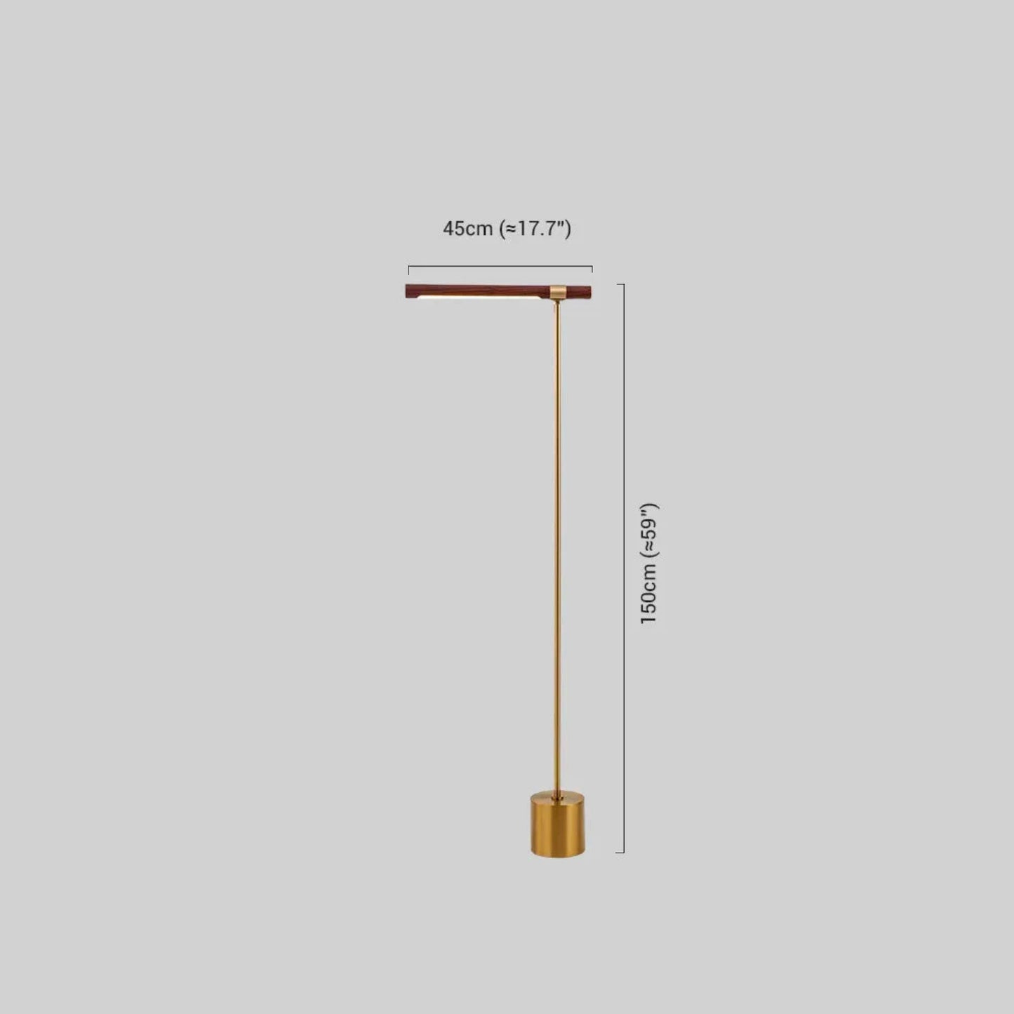 Minimalist Gold Floor Lamp Wooden Linear Bedroom