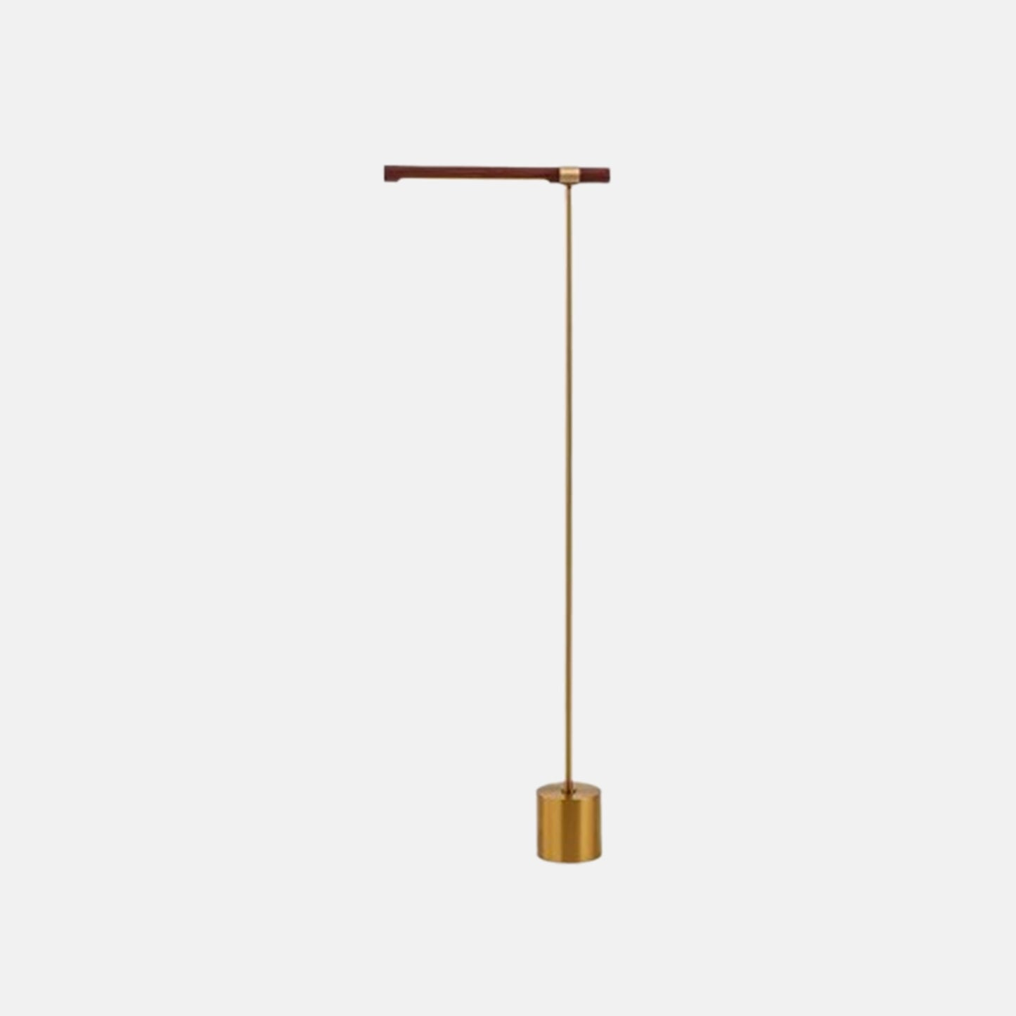 Minimalist Gold Floor Lamp Wooden Linear Bedroom