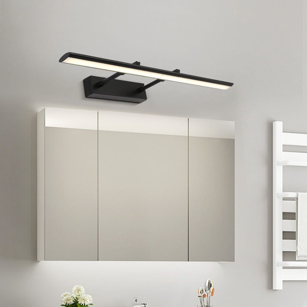 Modern Black Wall Lamp Metal Linear Bathroom